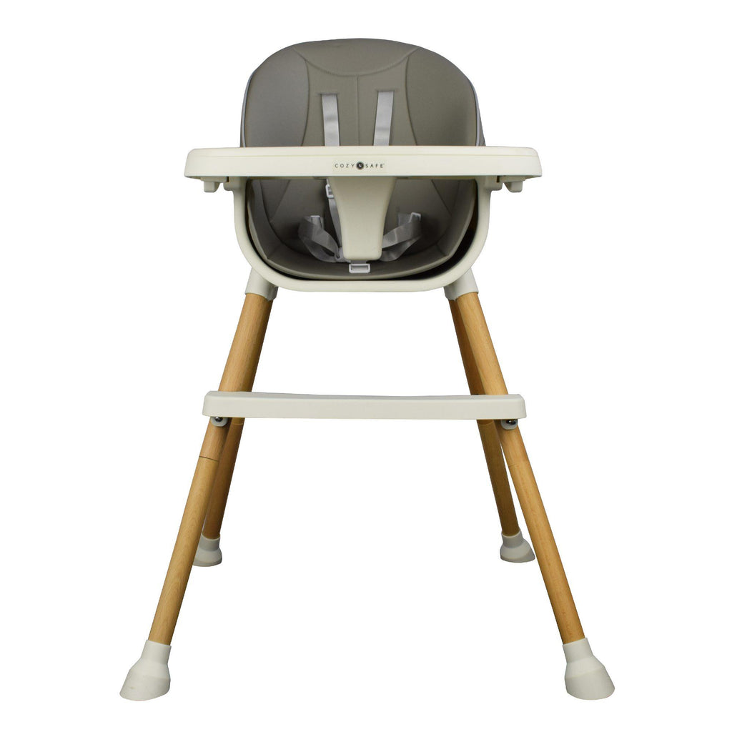 The Cozy N Safe Highchair - Grey CLEARANCE - Chelsea Baby