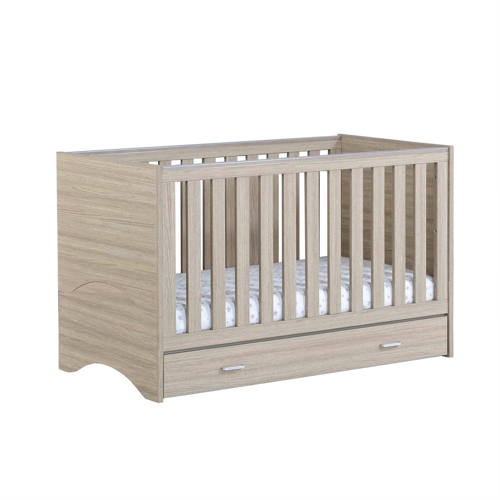 Babymore Veni Cot Bed With Drawer - Chelsea Baby