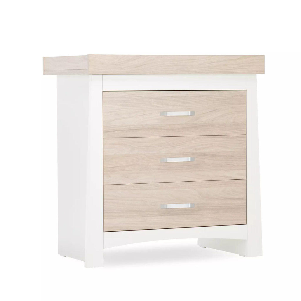 Cuddleco Ada 3 Drawer Dresser - White/Ash - Chelsea Baby