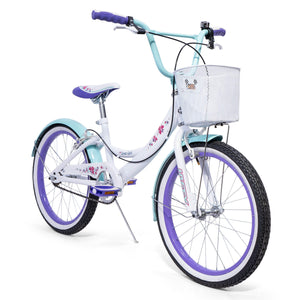 Huffy Girly Girl 20" Kids Bike - White and Purple - Chelsea Baby