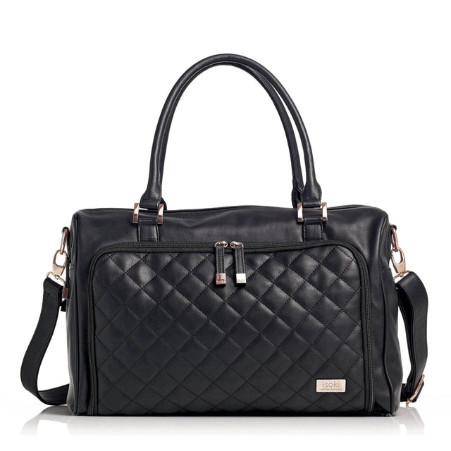 Isoki Double Zip Satchel Changing Bag - Ebony - Chelsea Baby