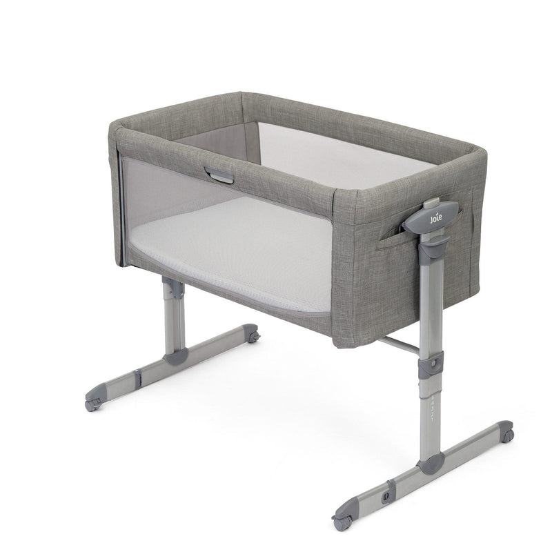 Joie Roomie Glide Bedside Crib - Foggy Gray