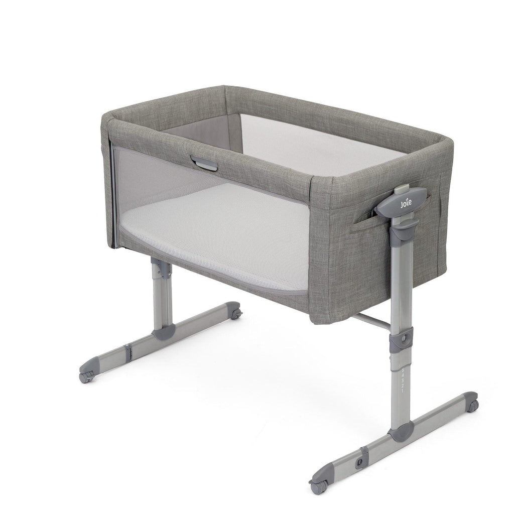 Joie Roomie Glide Bedside Crib - Foggy Gray