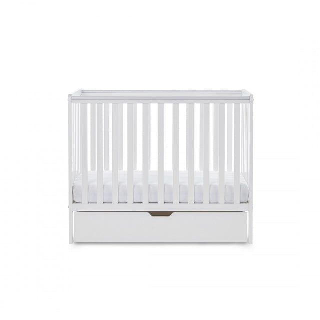 Obaby Bantam Space Saver Cot and Underdrawer - White - Chelsea Baby