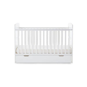 Obaby Grace Cot Bed and Underdrawer - White - Chelsea Baby
