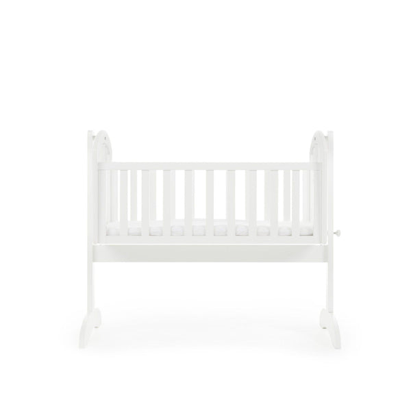Obaby Sophie Swinging Crib and Mattress - White - Chelsea Baby