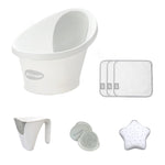 Shnuggle Baby Bath Time Bundle White and Grey