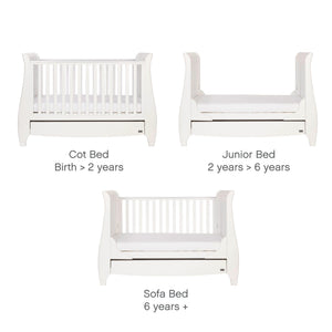 Tutti Bambini Lucas Sleigh 3 in 1 Cot Bed - Chelsea Baby